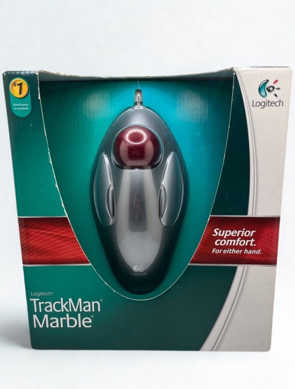 Logitech TrackMan Marble Trackball Mouse 910-000806 Wired USB NEW Sealed Rare